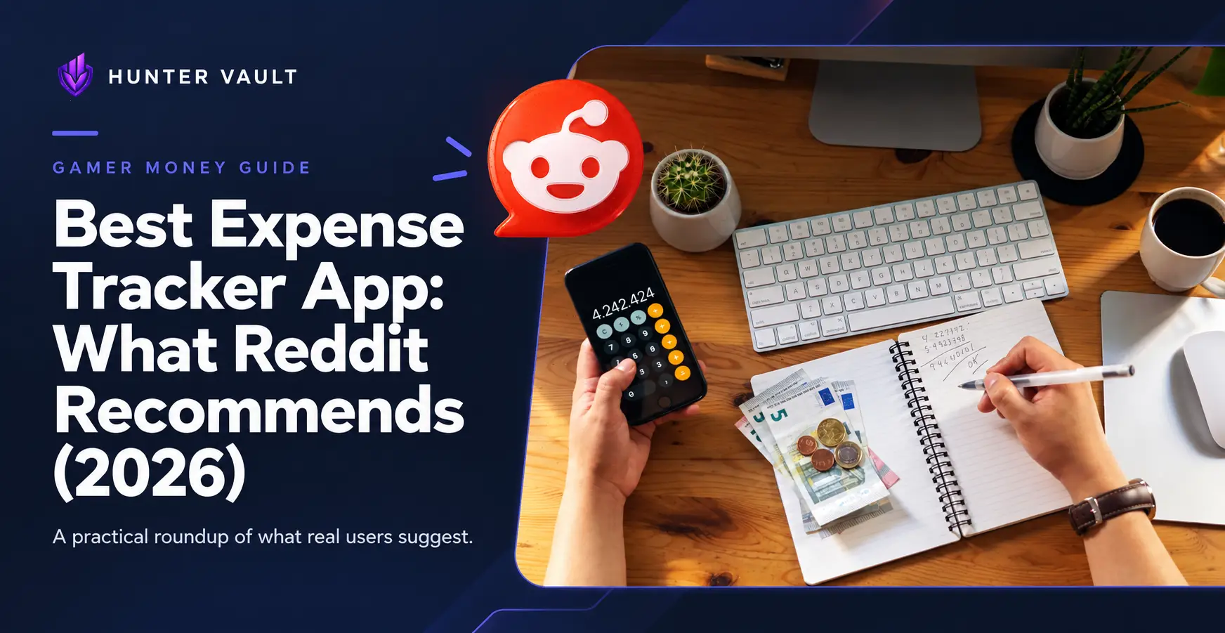 Phones showing the expense tracker apps Reddit recommends most