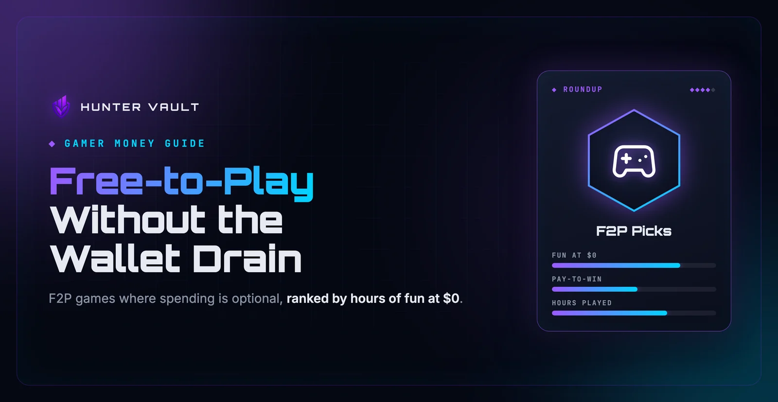 Collection of free-to-play game icons with a wallet icon showing zero spend