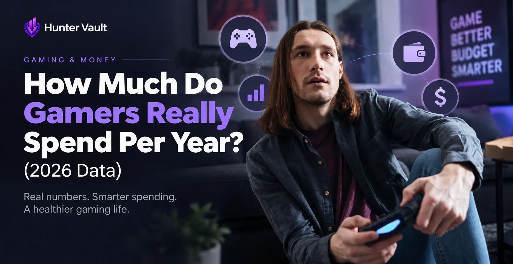 Annual gamer spending data breakdown showing categories and platform splits for 2025