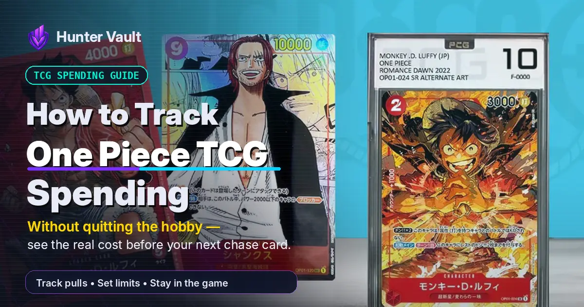How to track and cap One Piece TCG spending across boxes, singles, grading, and locals fees without quitting the hobby