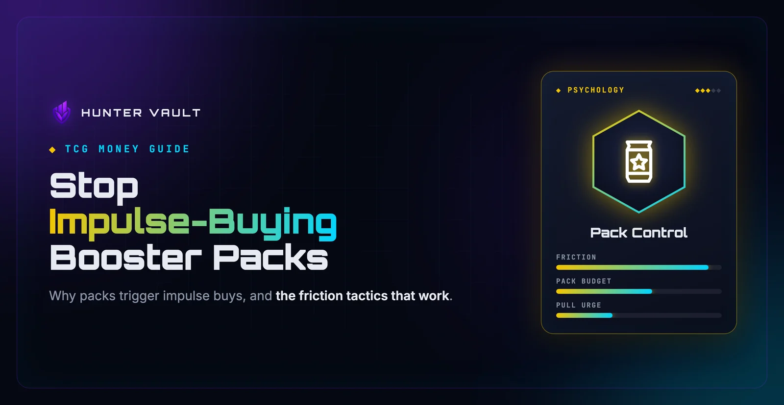 Booster packs at a checkout counter with a hand reaching for them