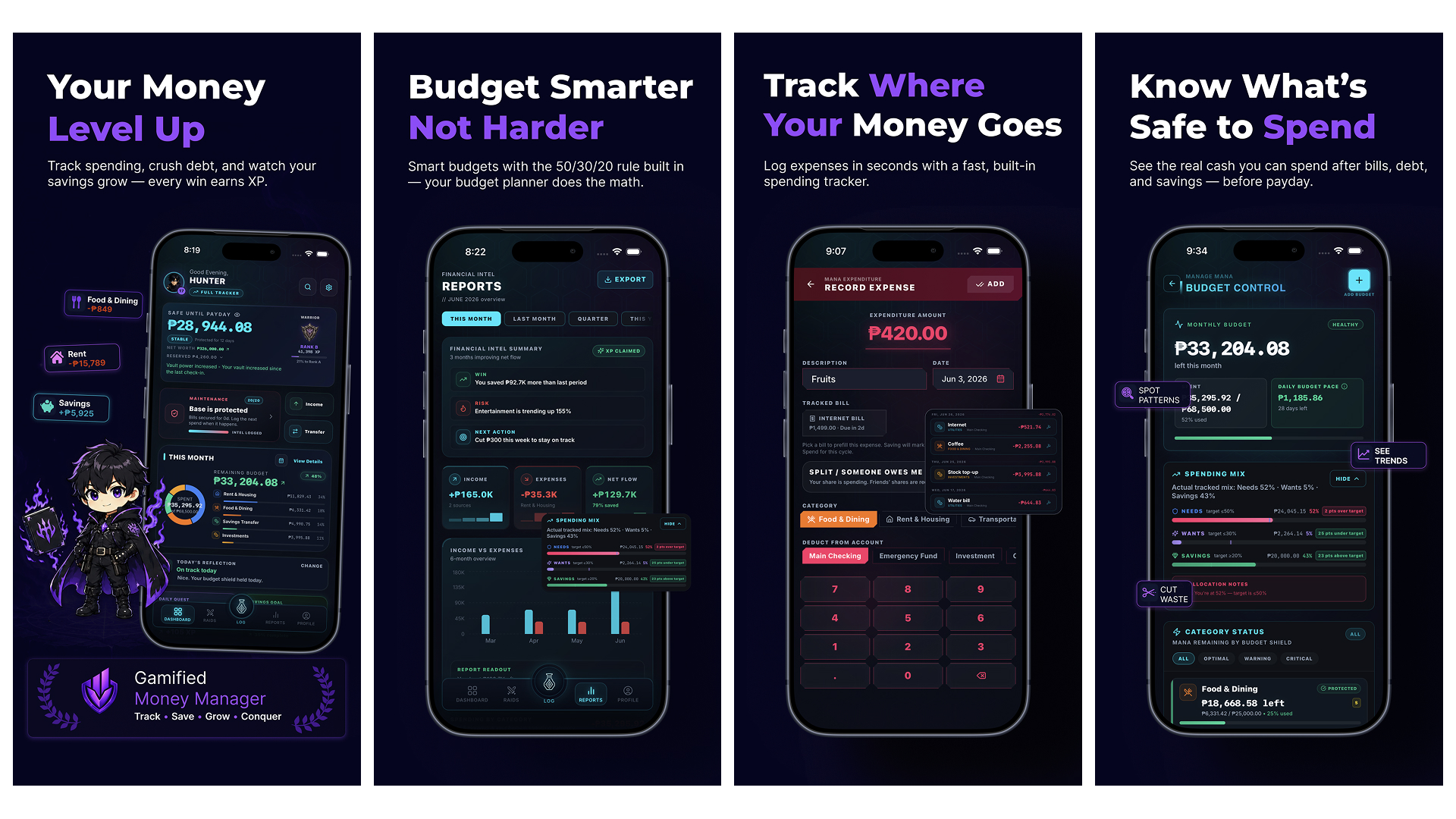 Hunter Vault Gamified Budgeting App